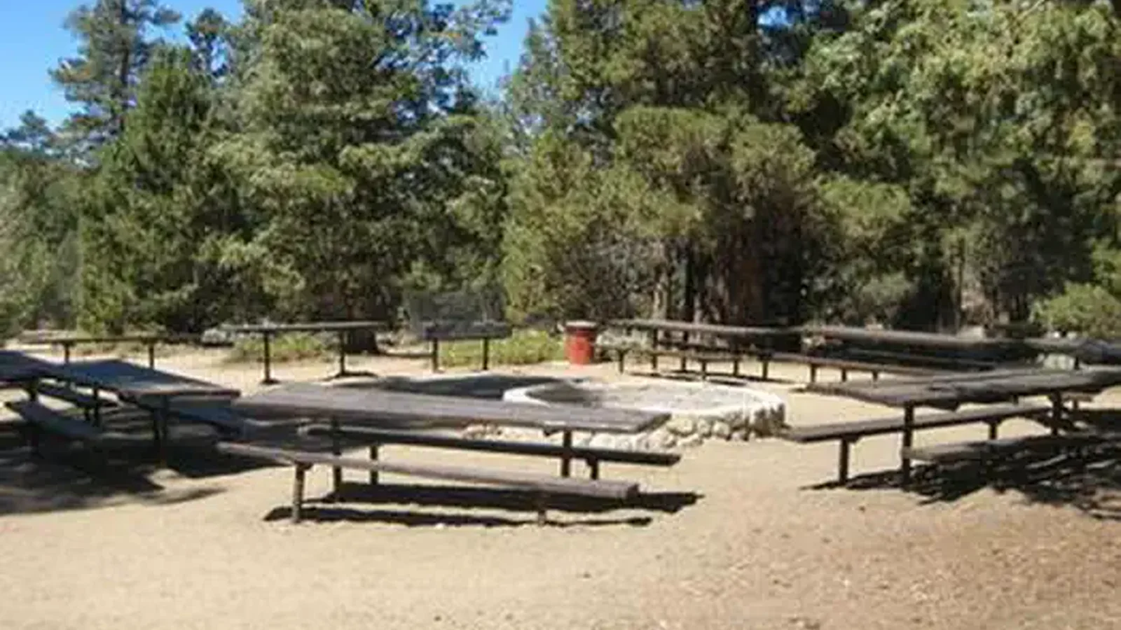 Camp Fire Circle & Picnic Tables at Heart Bar Equestrian Campground
