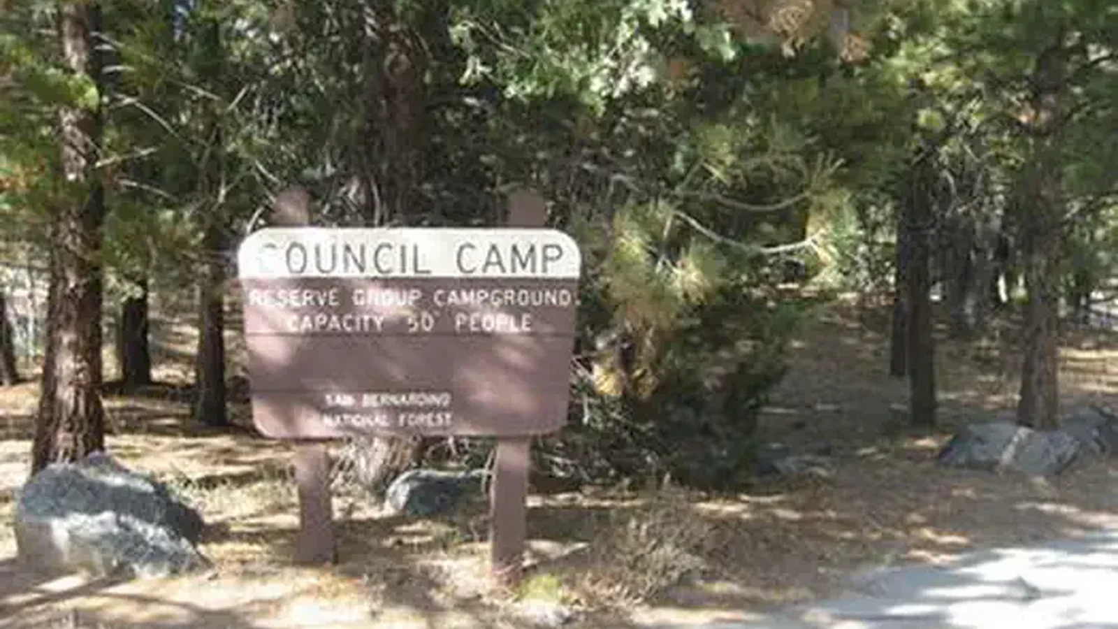 Council Camp Sign