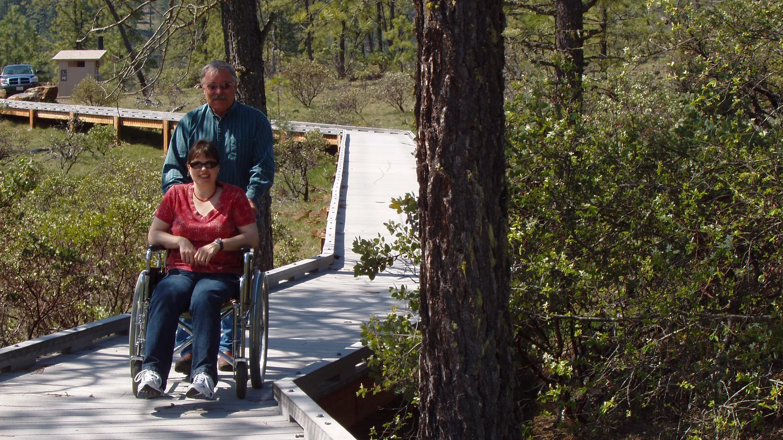 Accessible boardwalk at the Eight Dollar Mountain Botanical Wayside