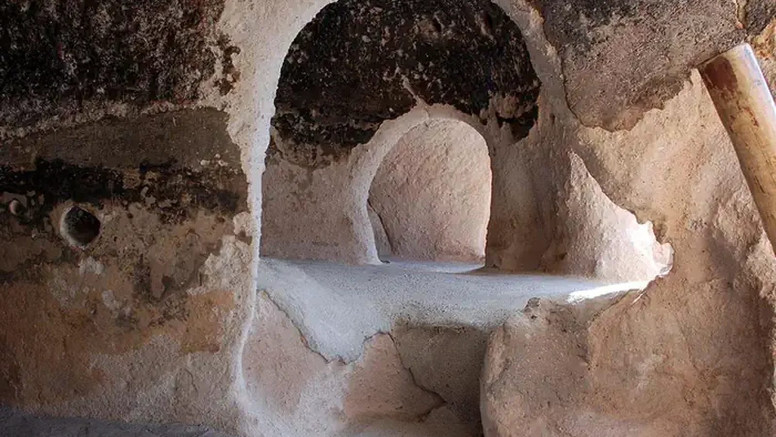 View into connecting caves
