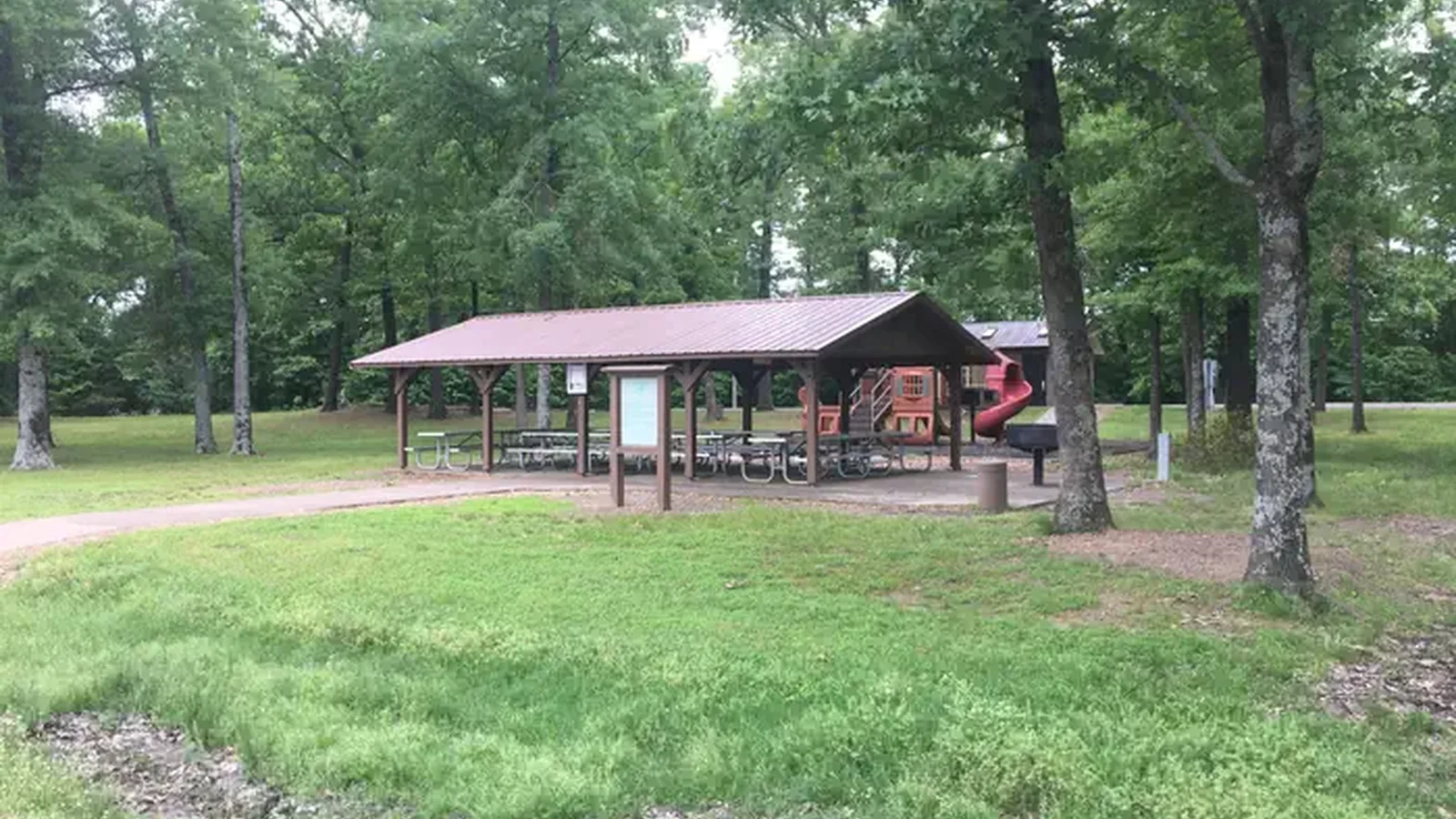 Group shelter, and playgrounds too