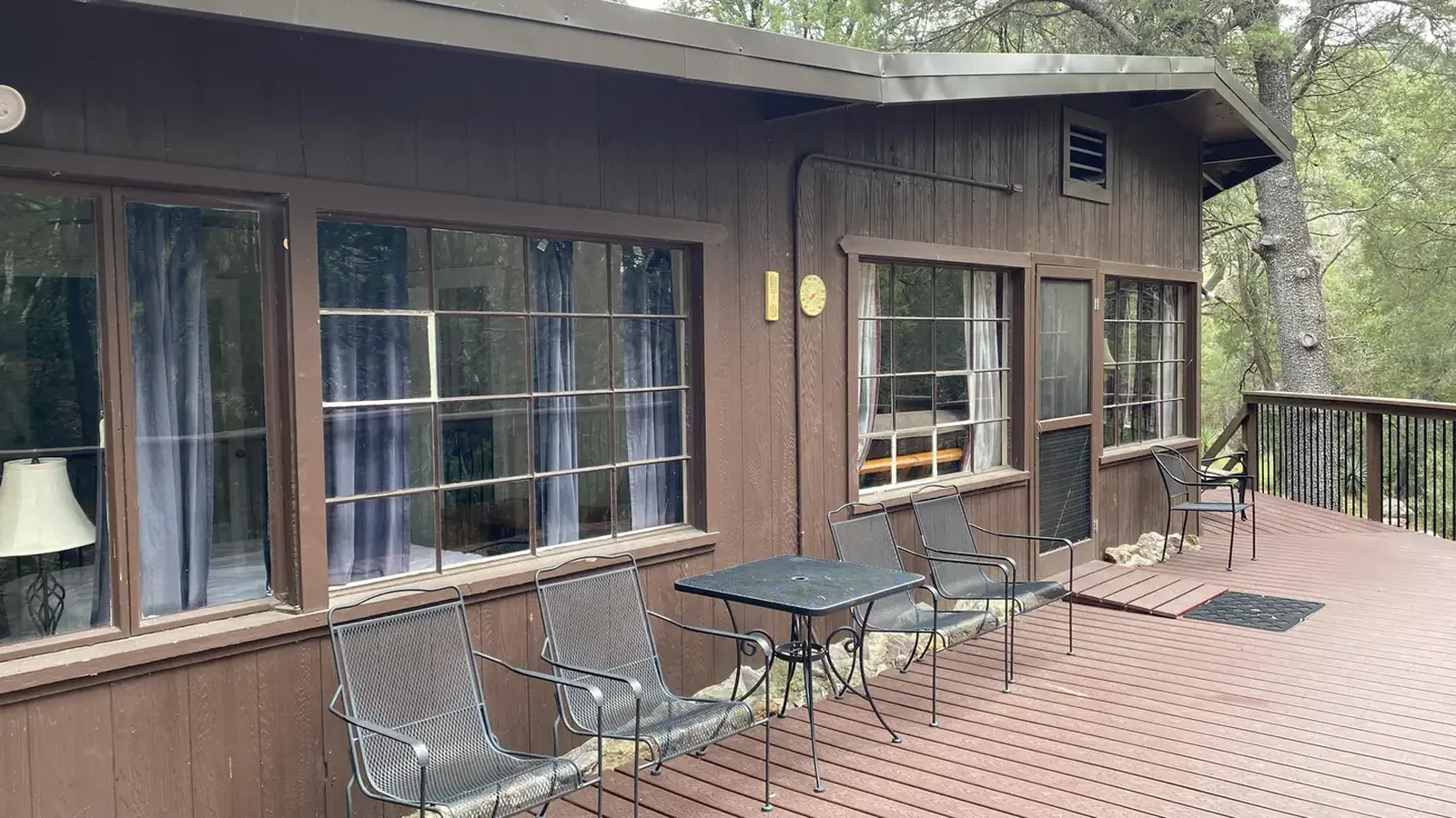 Back of the cabin from deck