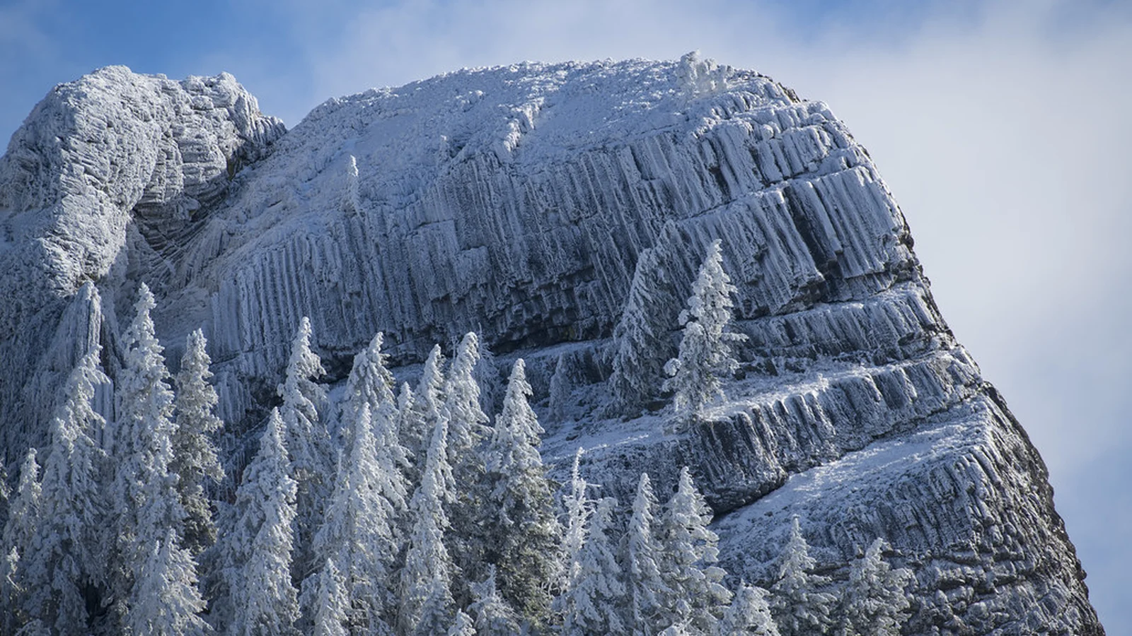 First snow on Pilot Rock, Cascade-Siskiyou National Monument