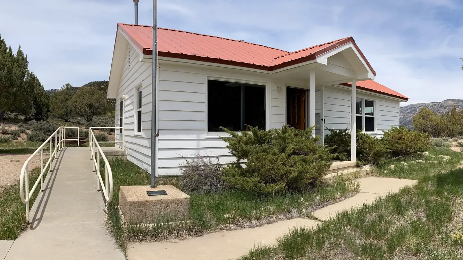 Orange Olsen Dwelling front and ramp.
