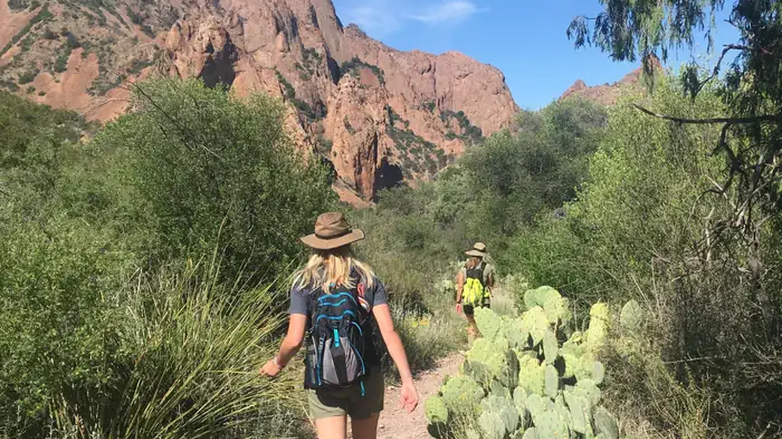 Hiker along Window Trail