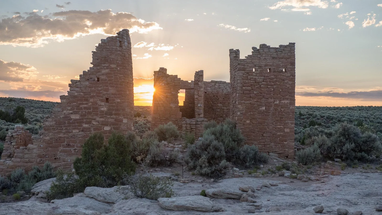 Sunset at Hovenweep Castle