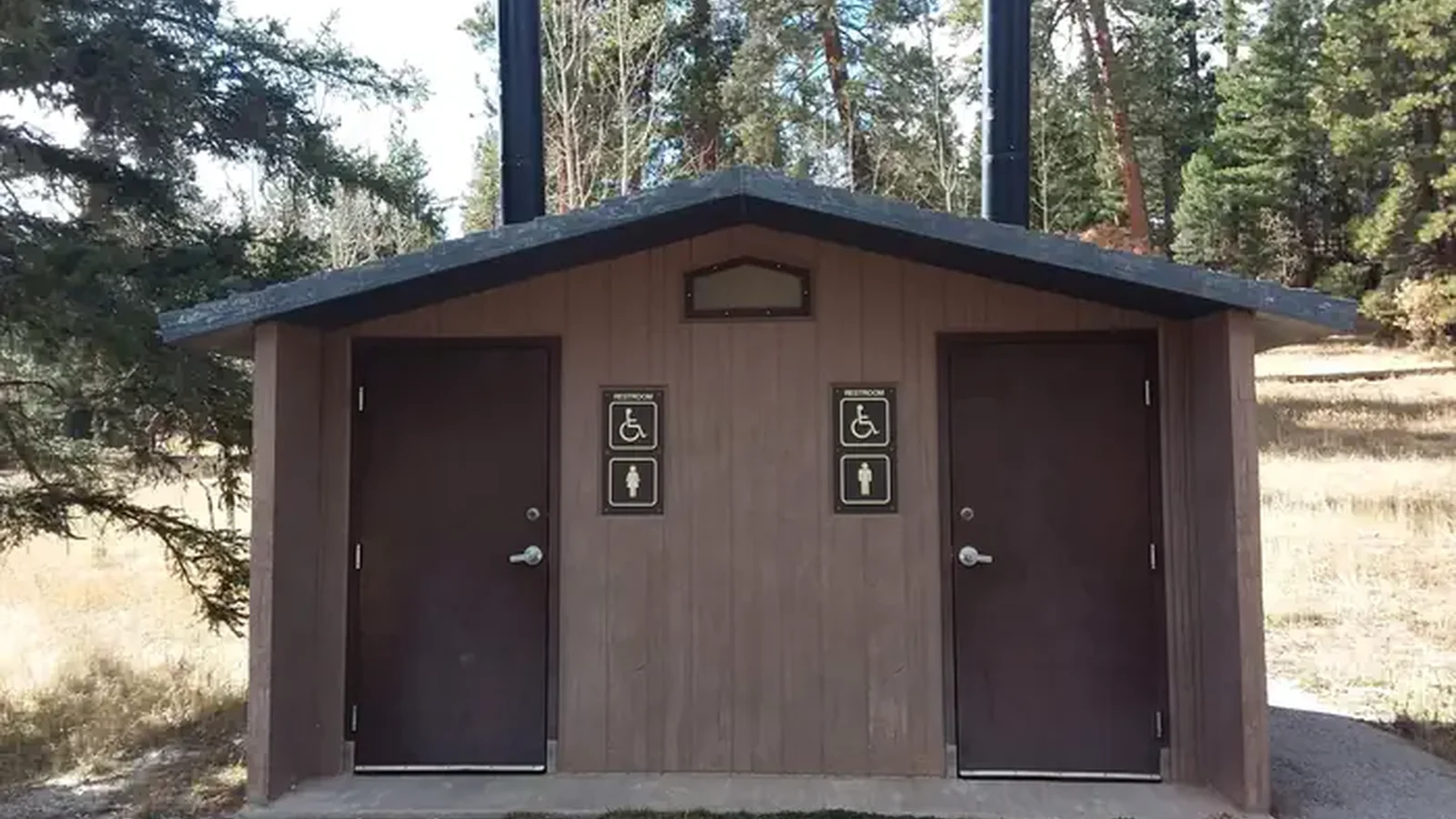 On-site vault toilets.
