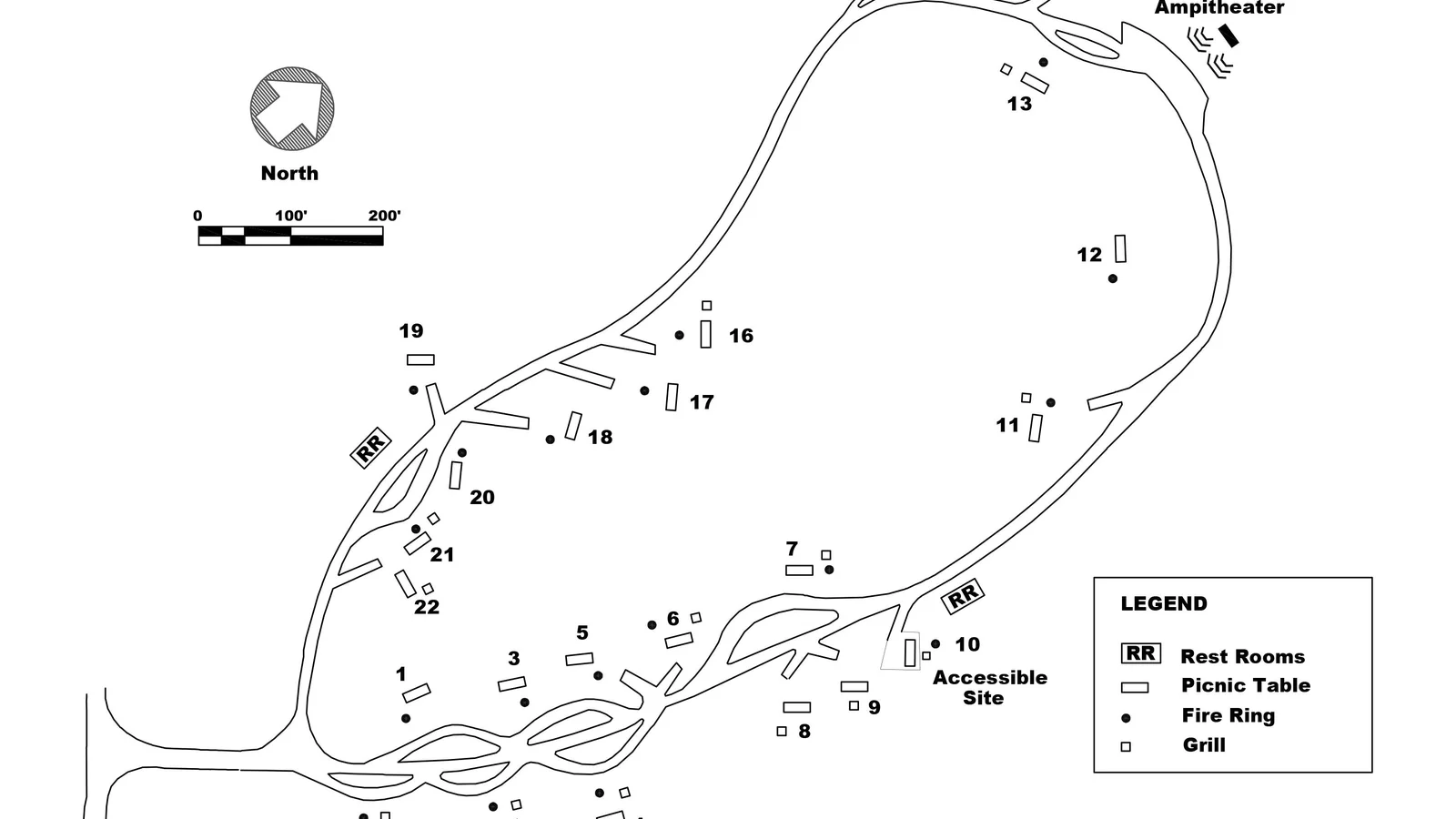 Rocky Springs Campground Map