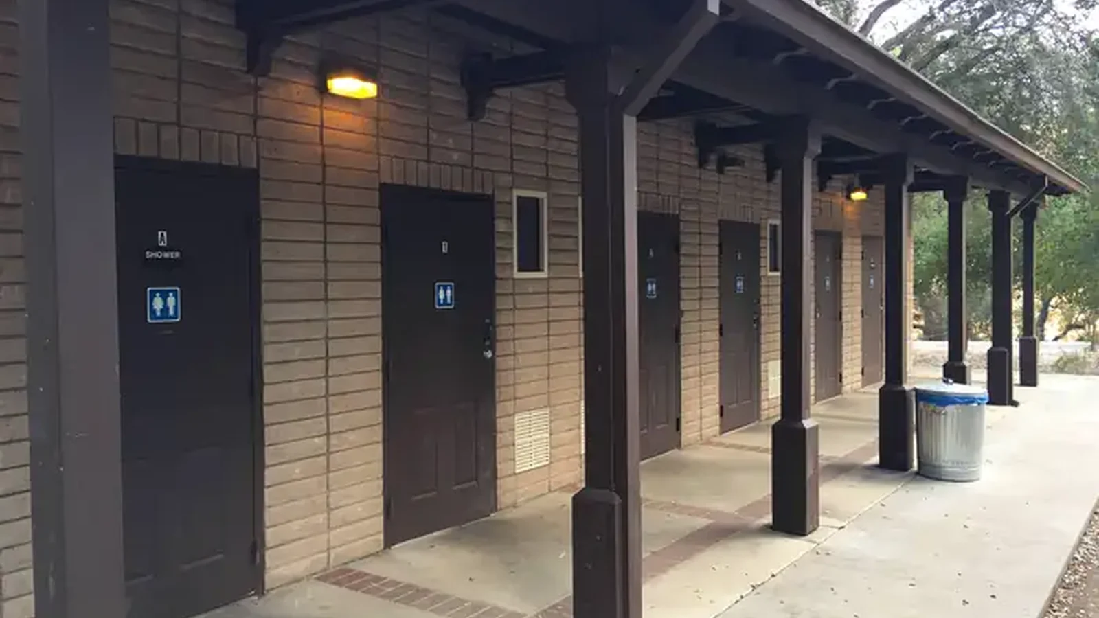 Arroyo Seco Main Campground restroom and Shower Building