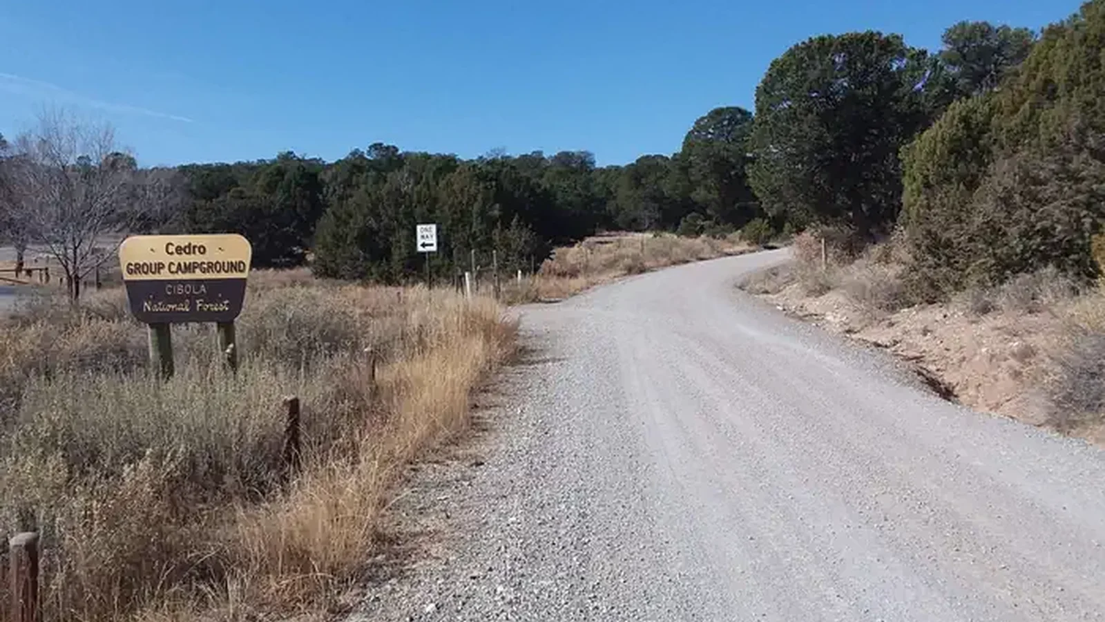 Cedro Peak Campground Entrance