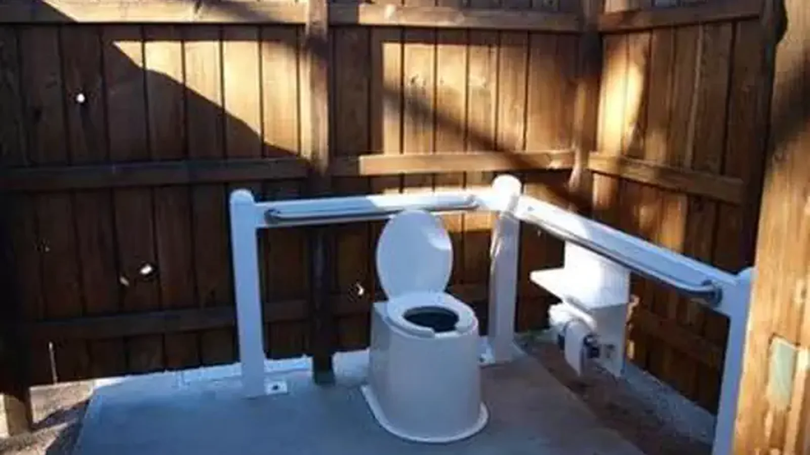 Vault Toilet at Ironwood Group Camp