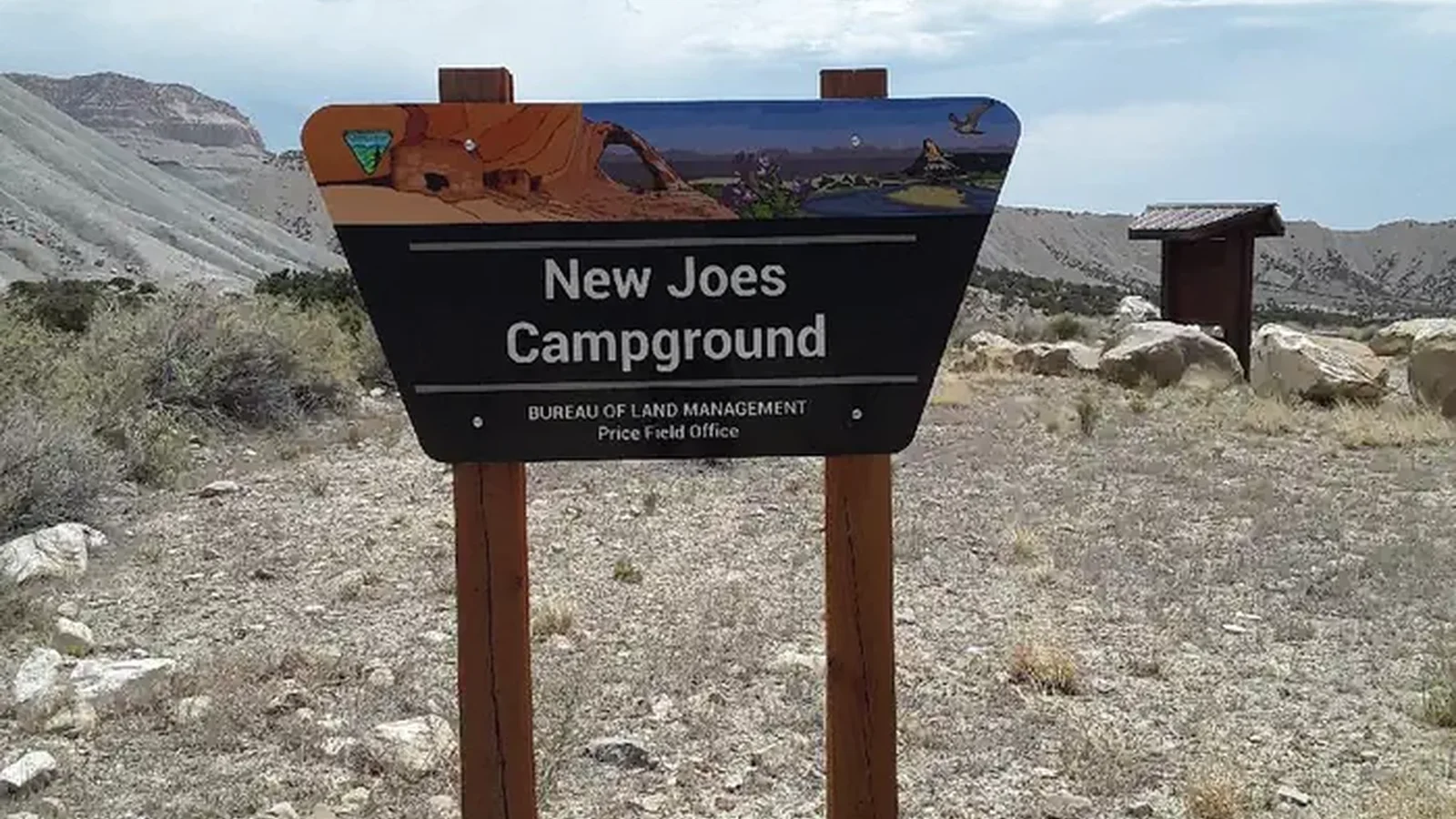 New Joe's Campground entrance sign