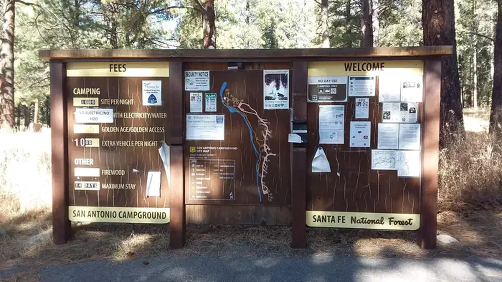 San Antonio Campground Fee/General Information Kiosk