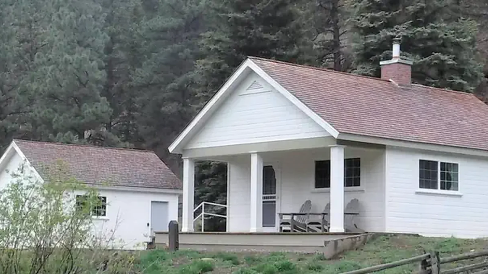Cabin and covered porch