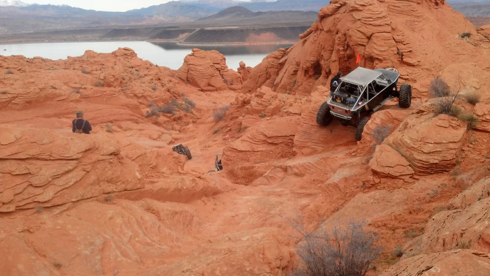 Off-highway vehicles navigate the Sand Mountain Open Off-Highway Vehicle Area