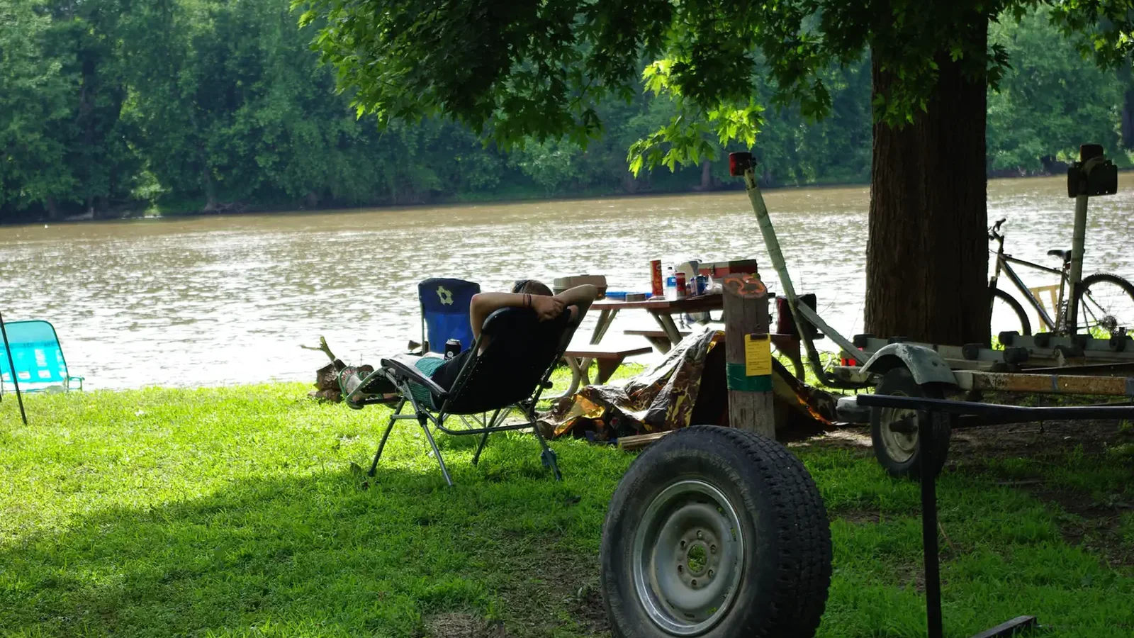 Lounge Chair overlooking the river.