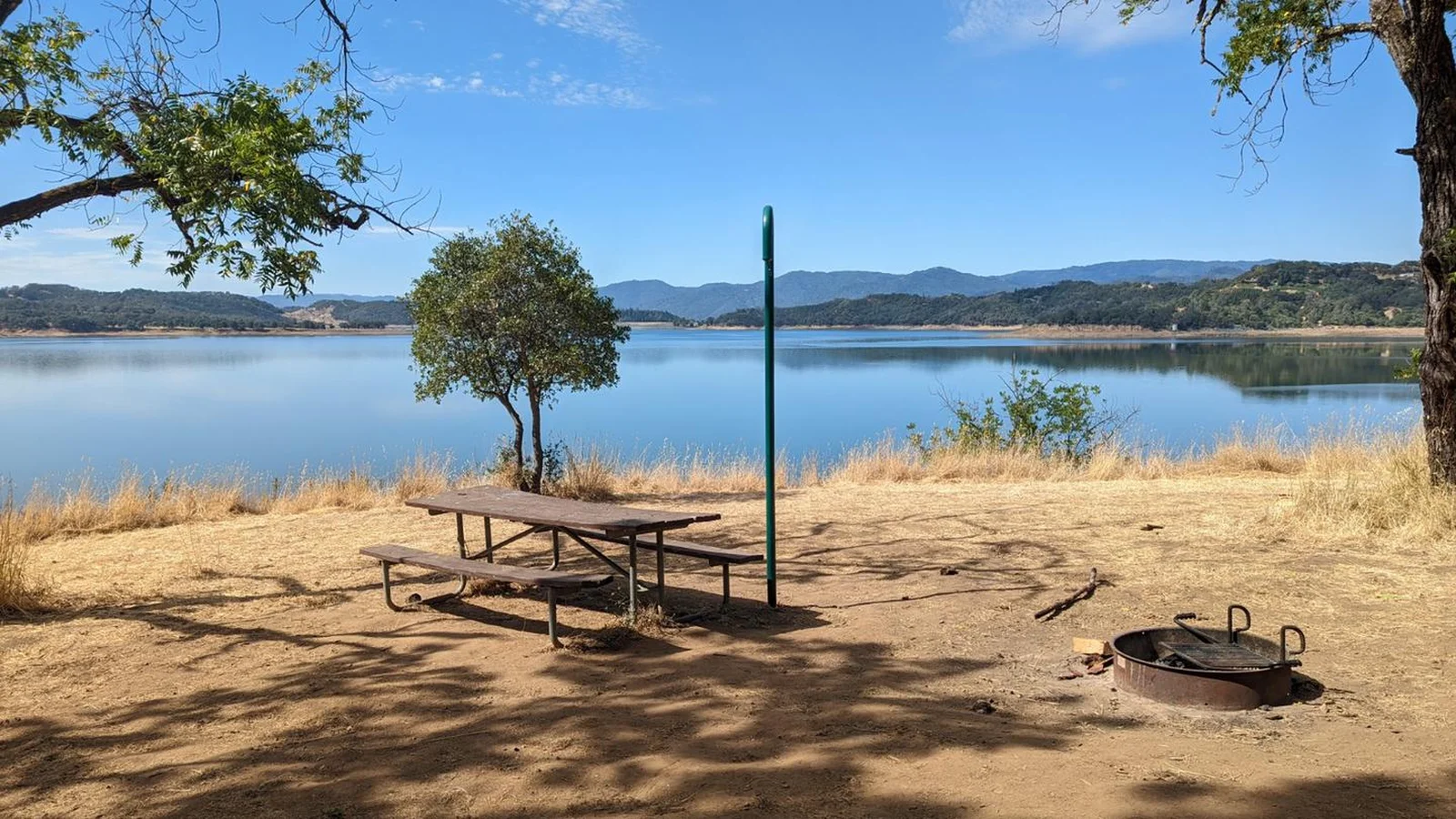 Lakefront site at Bushay Campground