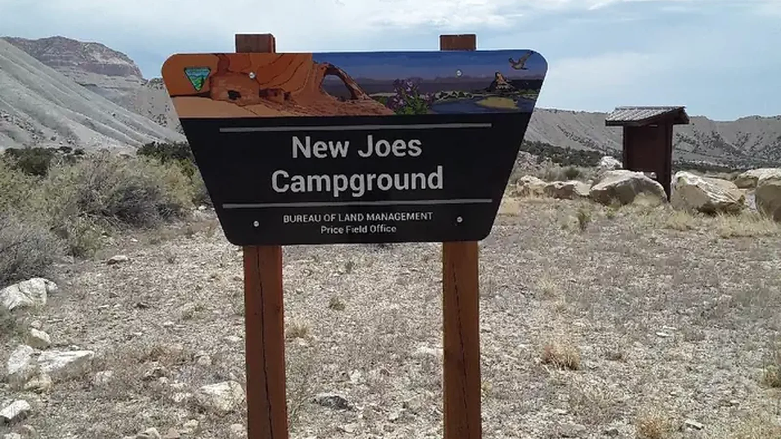 New Joe's Campground entrance sign