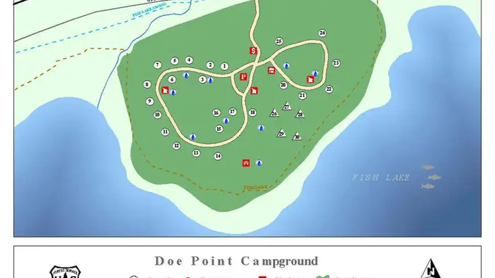 Doe Point Campground Map
