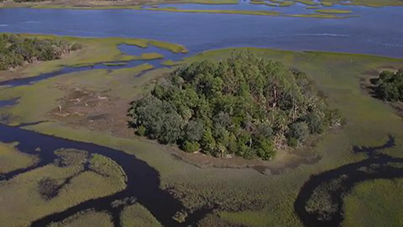 Aerial view of Guana Tolomato Matanzas National Estuarine Research Reserve, Florida