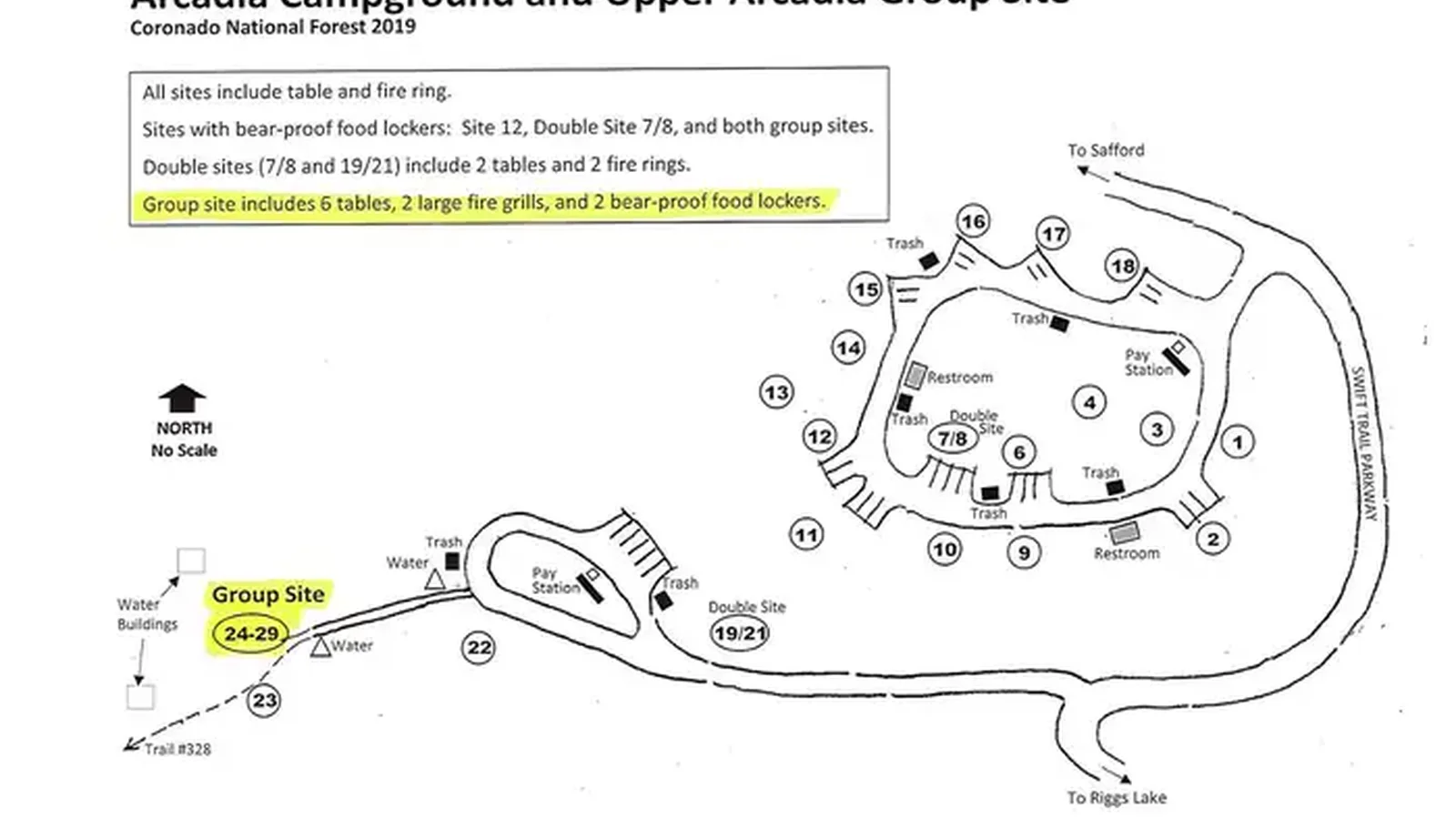 Upper Arcadia Group Site Map