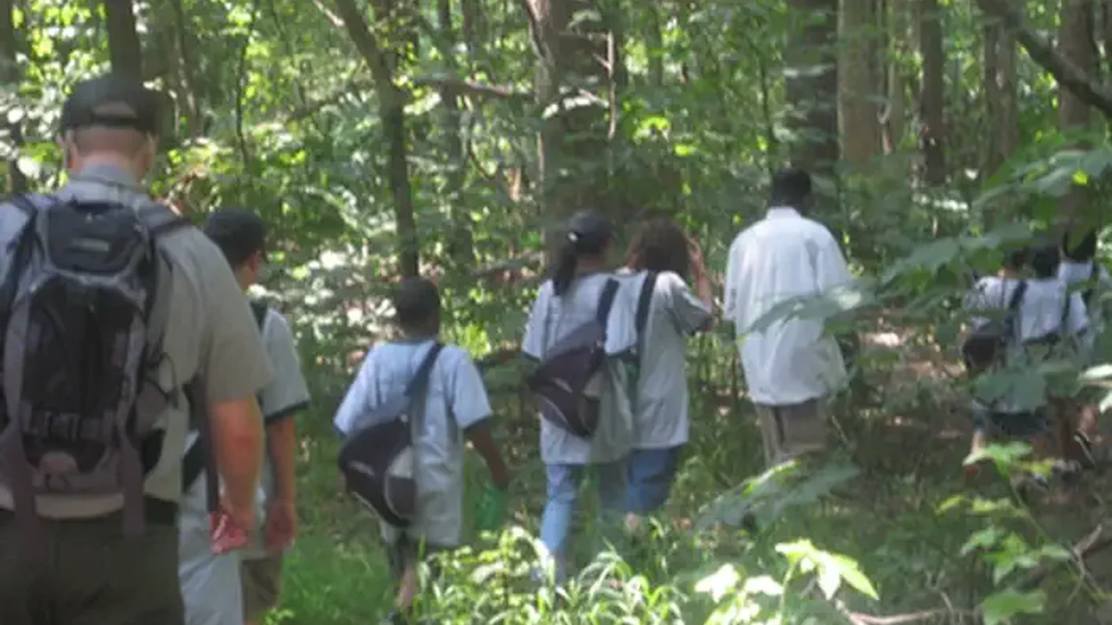 Park Ranger on a trail walk