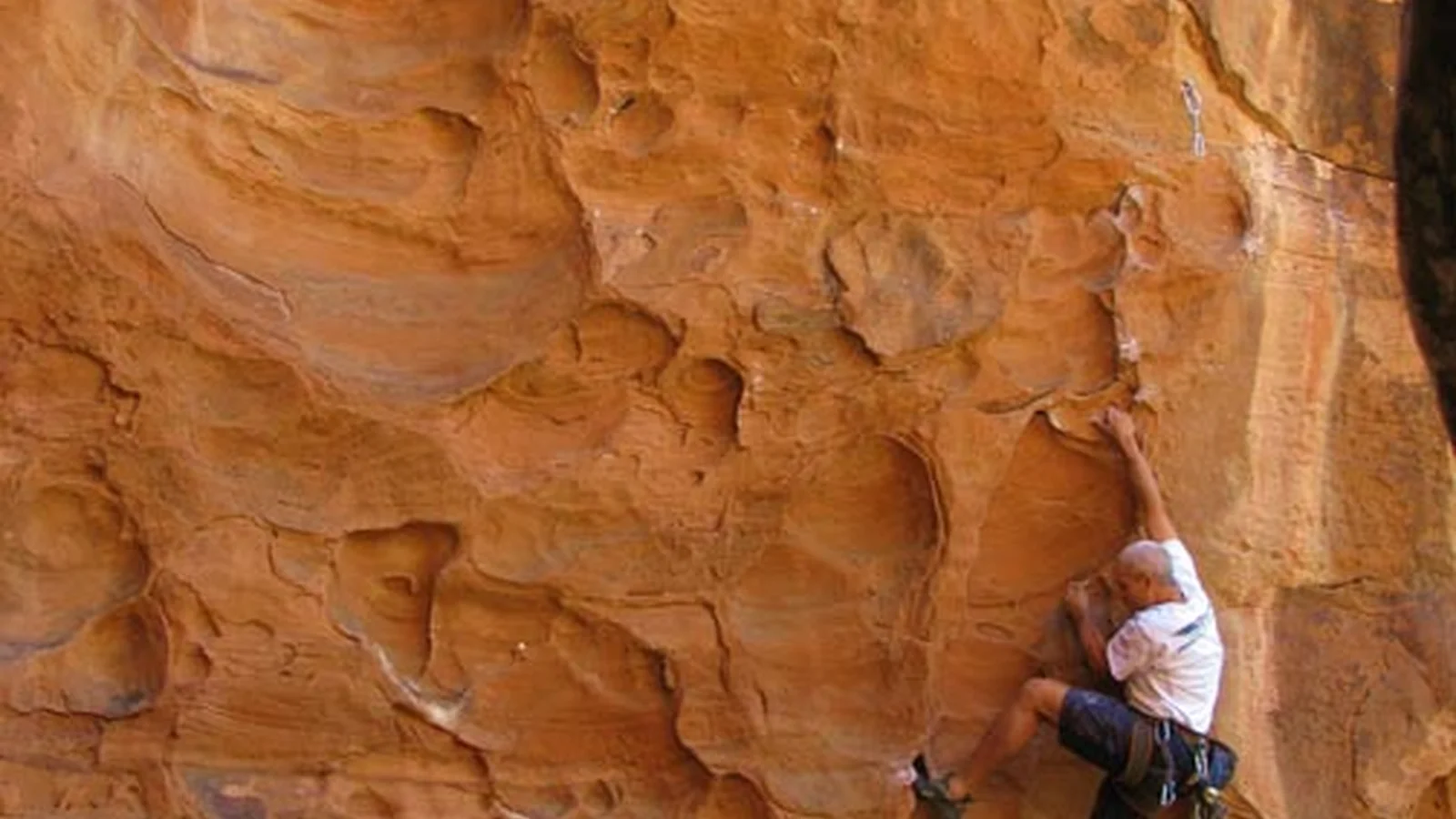 Climber at Lambs Knoll Climbing Site