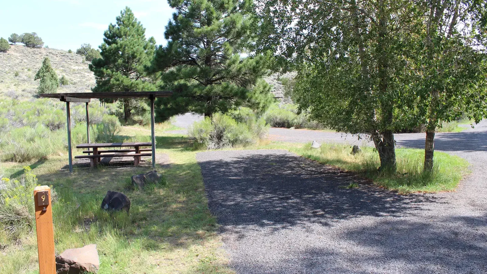 Campsites with pergolas