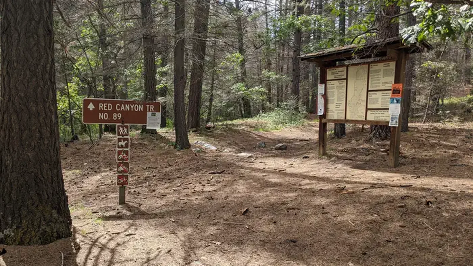 Red Canyon Trail Signage at Campground