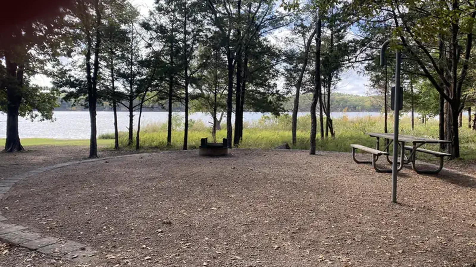 lakeside campsite in Buckhorn Campground at Chickasaw National Recreation Area