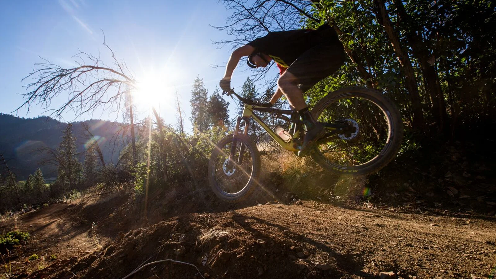 Catching air at the Mountain of the Rogue Trail System