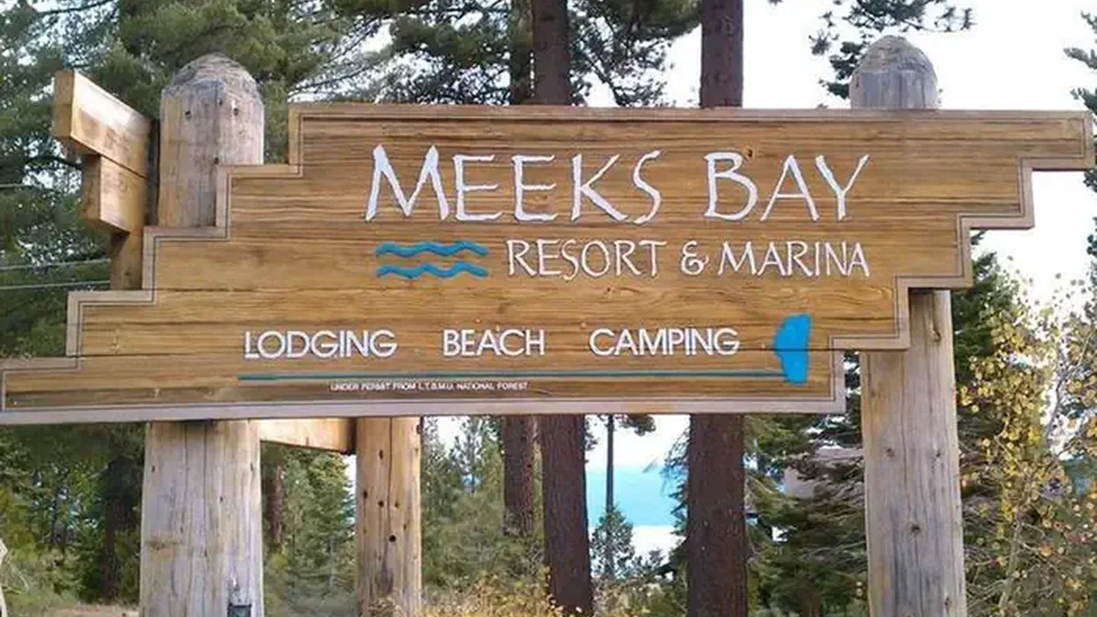 Meeks Bay Resort Entrance Sign