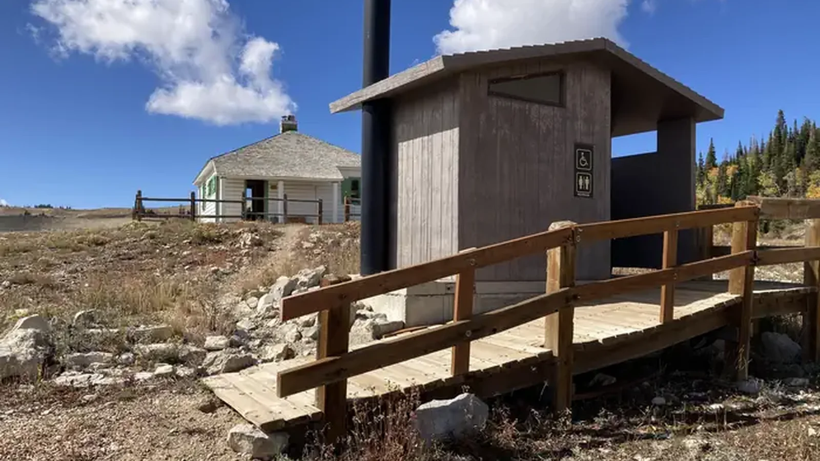 Seely Guard Station bathroom exterior