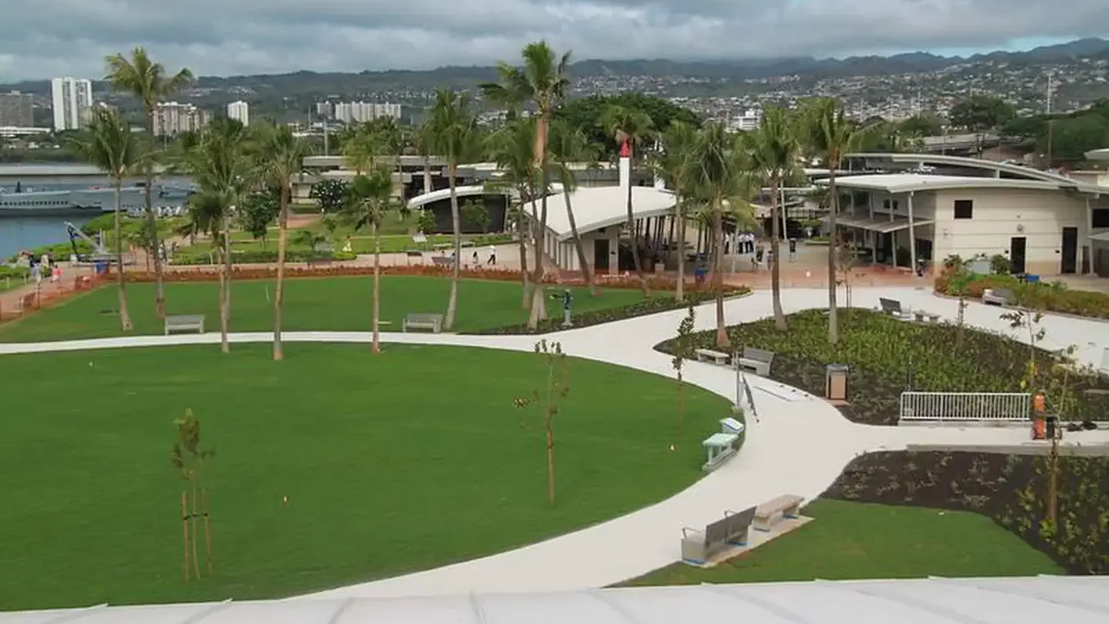 Aerial view of Pearl Harbor Visitor Center