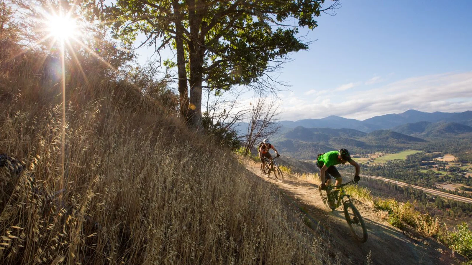 Mountain biking with a view