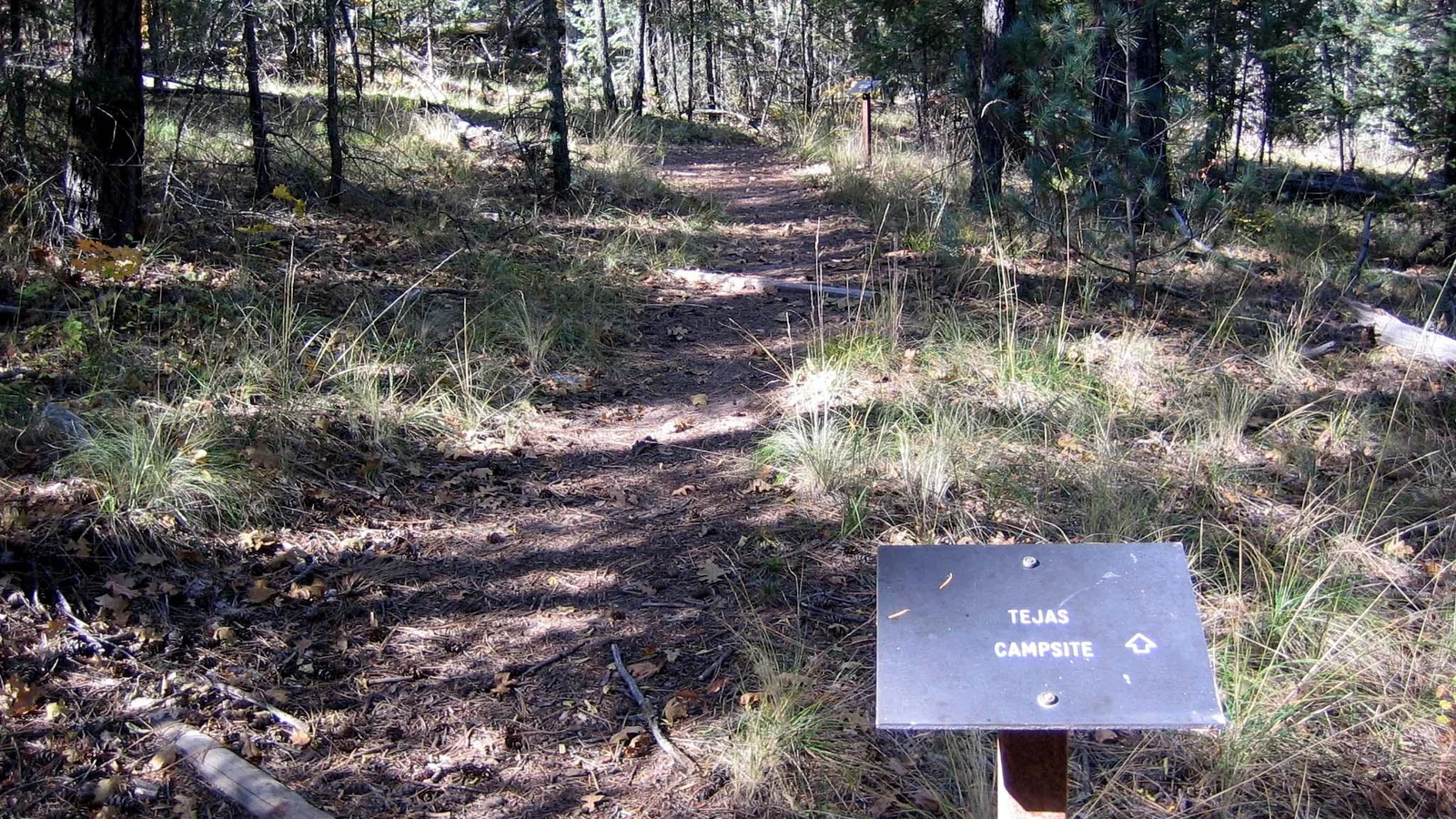 Tejas Campground sign
