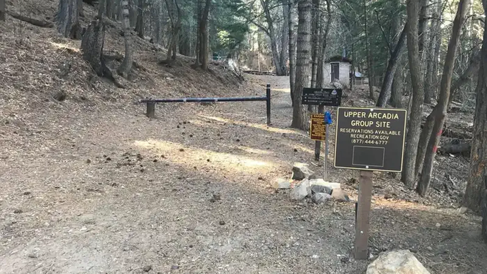 Upper Arcadia Group Site Reservation Sign