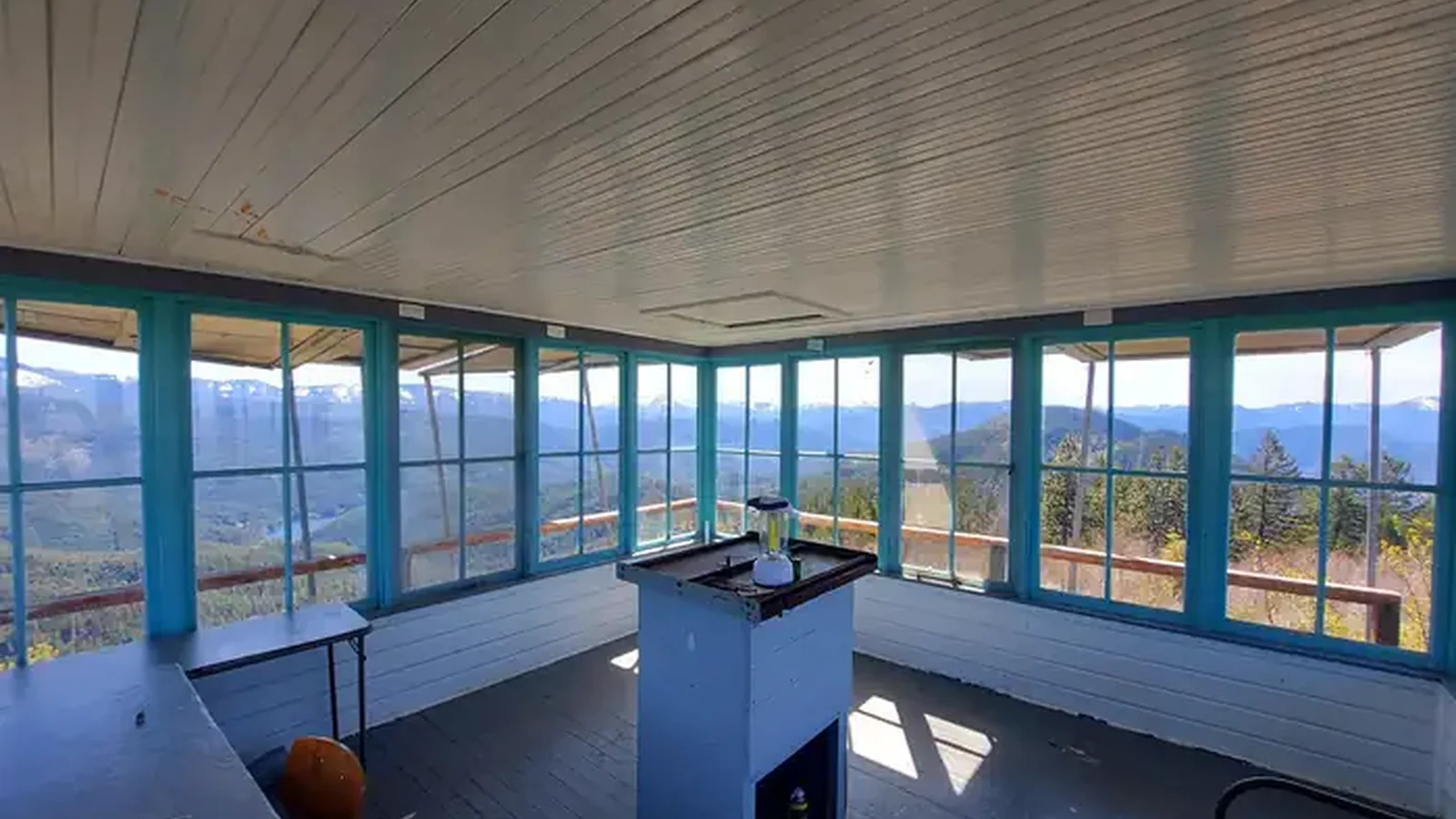Interior of lookout