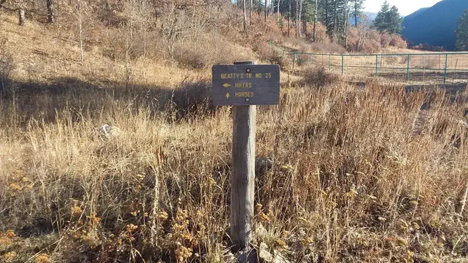 Jacks Creek Trailhead sign.