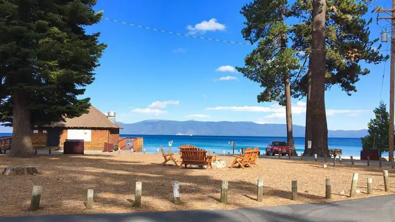 Grill and beach view