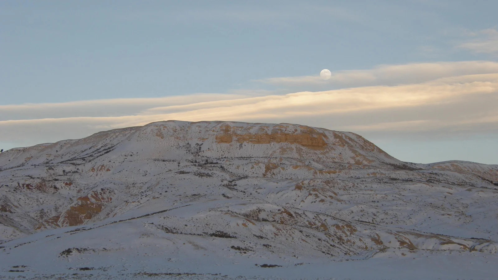 Moon over Fossil Butte