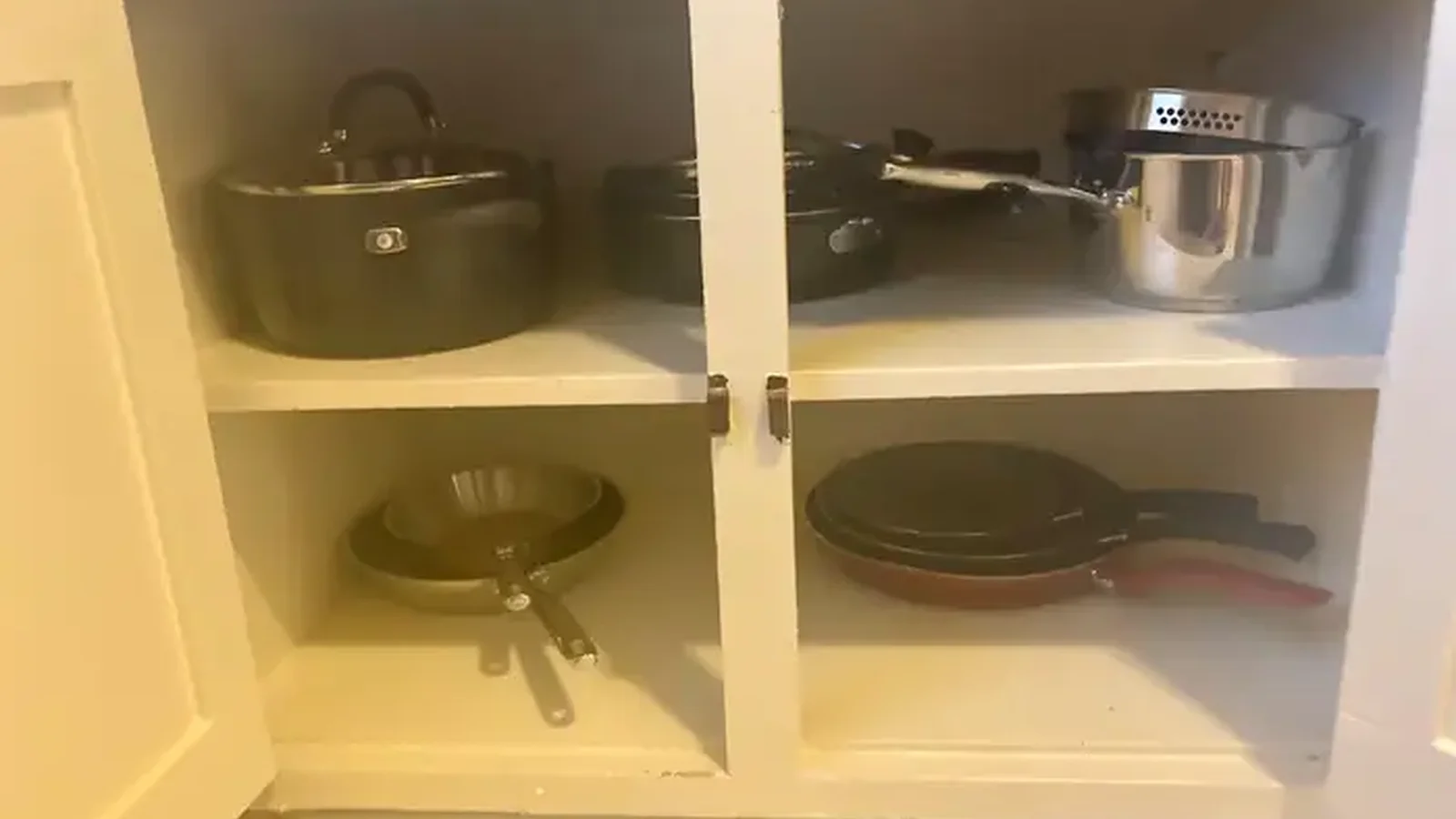 Pots and pans are provided