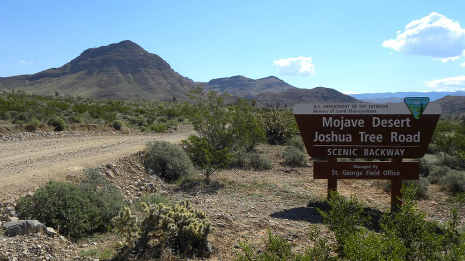Mojave Desert Joshua Tree Road Scenic Byway Entrance Sign
