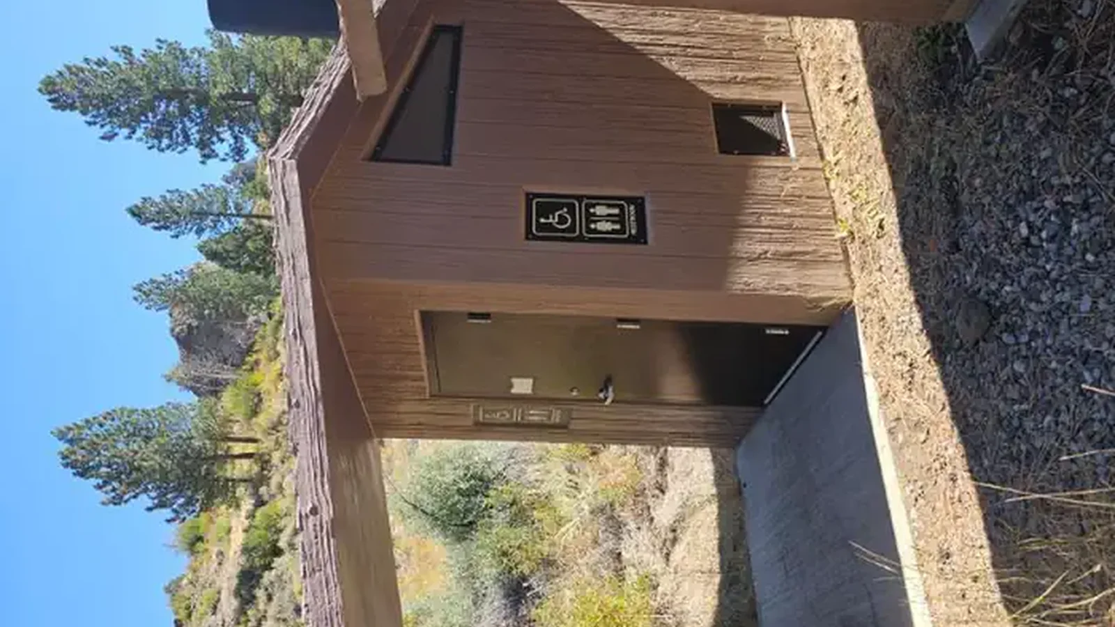 1 of 2 pit toilets