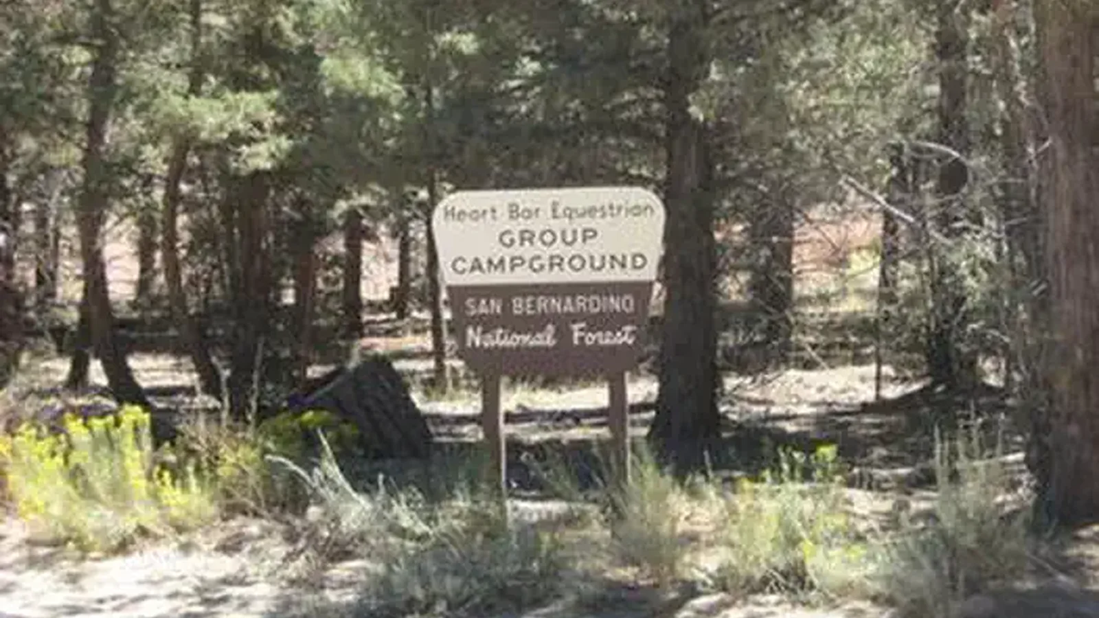 Heart Bar Equestrian Campground Sign