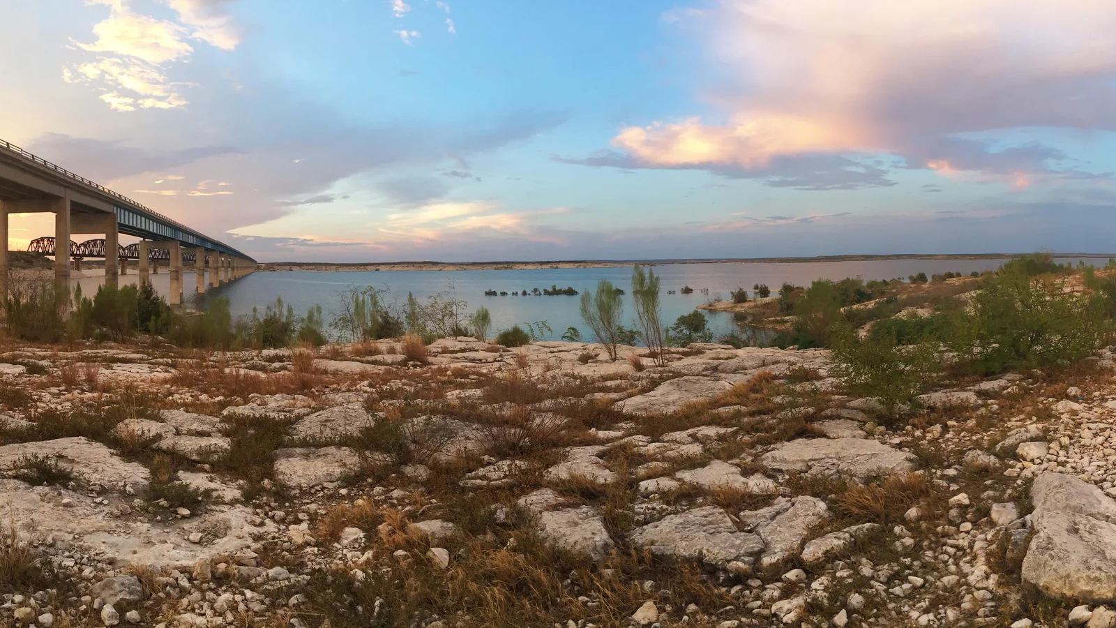 Amistad Reservoir and Hwy 90 Bridge