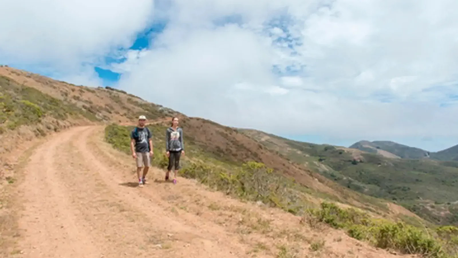 Walking the ridge.