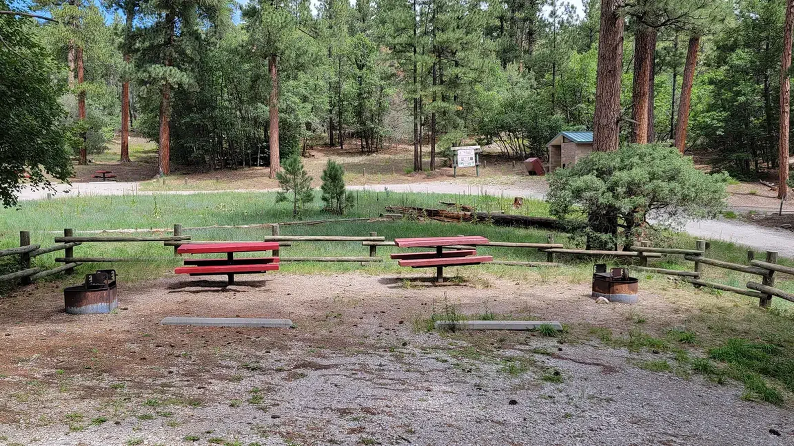 Picnic Tables in the Campsite