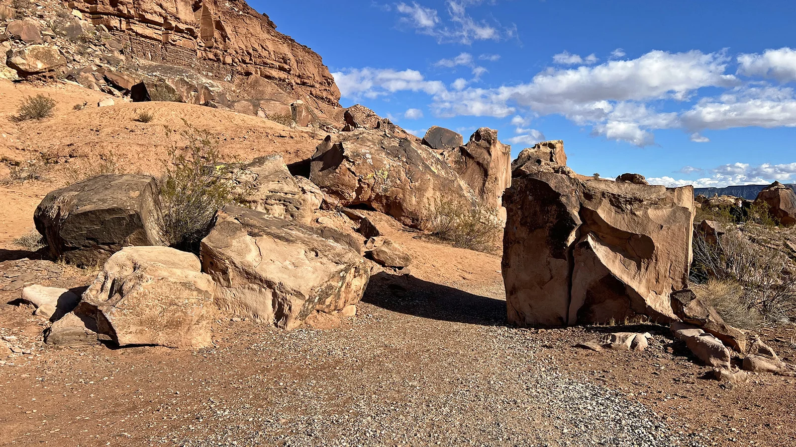 Trail with boulders