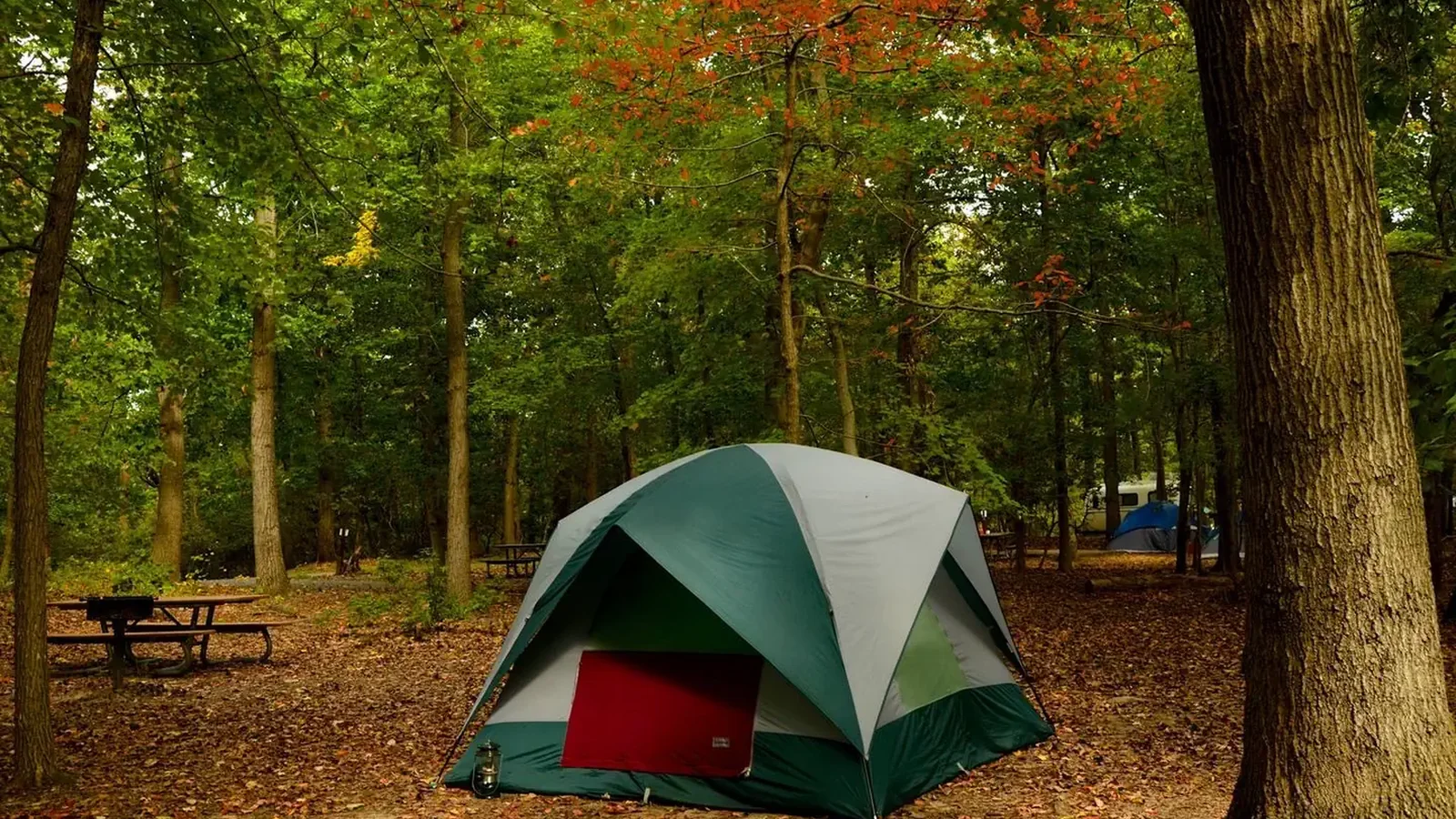 A Tent in the B loop in the Greenbelt Park Maryland campground
